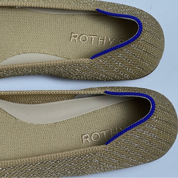 Rothy's Tan and Blue Flats Elegant Loafers Size 9 NWT - Picture 2 of 10